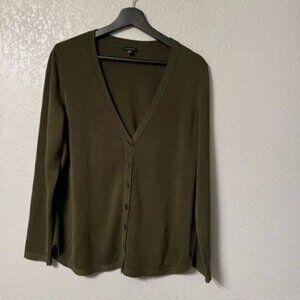￼Talbots Olive Green Cardigan